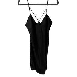 Sold Victoria's Secret Vintage Black Babydoll Silk Slip Dress